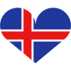 Icelandic heart-shaped flag