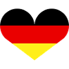 Deutsche Flagge in Herzform