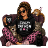Crazy Cat Mom Pullover Hoodie