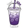 Latte Ube glacé