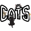 Cats peeking out from the edge