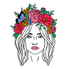 Femme Bohème à la Fleur