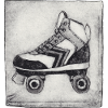 Retro Roller Skate - Hand Carved Printable
