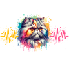 Persian Cat Heartline