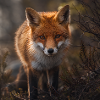 Fuchs in einer Waldlichtung