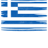 Drapeau au pinceau Grèce
