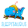 Dino Sleeps Tired