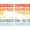 Deutscher Schäferhund Silhouette Retro