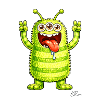 Monstre vert joyeux