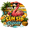 Flamingo Sommer Urlaub Sun Sip Repeat