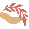 Hand Leaf Nature Boho Logo