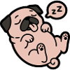 Sleeping Pug Dog Loafer