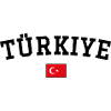 Turkey Flag Design Black