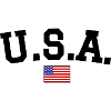 USA Flag Design Black