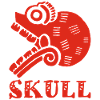 Red Tribal Skull