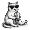 Bubble Tea Cat
