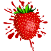 Strawberry Splash Fruit Art