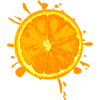 Orange Slice Splash Design