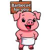 Panneau de cricket avec cochon