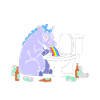 Klo Regenbogen Einhorn