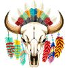 Art amérindien de Buffalo Skull
