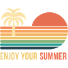 Sunset Retro Palm Tree