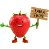 Fraise avec un panneau