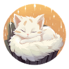 Chat endormi en cercle
