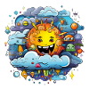 Sun in a sea of clouds