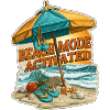 Beach Mode Activated Summer Vacation Umbrella