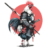 Samouraï Coq en armure