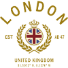 London Badge Gold UK Flag