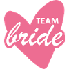 Team Bride Heart Logo Pink