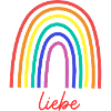 Lettrage d’amour arc-en-ciel