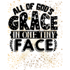 OneLine Gold Stars Glitter Effect