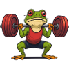 Muscular Weightlifting Frog