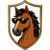 Stallion with Sunglasses Shield