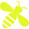 Neon Bee Yellow on Black