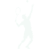 Tennis silhouette in jump