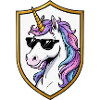 Sonnenbrillen-Unicorn Schild