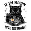 Stimmungsvolle Katz-Ramen Illustration Hungrig