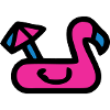Flamingo Luftmatratze Retro