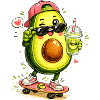 Avocado Skater with Drink