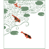 Wabi-sabi style Koi carp
