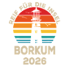 Borkum Insel Retro Sunset 2026