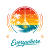 Retirement Beach Clock – 5 p.m. Anywhere