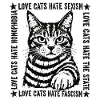 Haut Statement Cat Love Cats