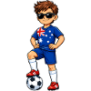 Soccer Boy Australia Fan Australian Flag