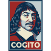 Descartes Cogito Pop Art Portrait