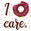 Glazed donut illustration with inscription